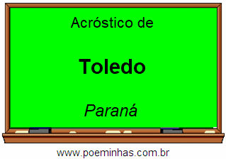 Acróstico da Cidade Toledo