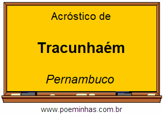 Acróstico da Cidade Tracunhaém