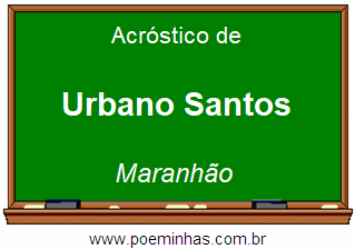 Acróstico da Cidade Urbano Santos