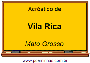 Acróstico da Cidade Vila Rica