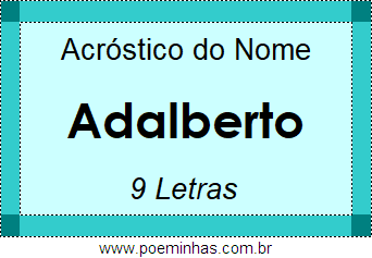 Acróstico de Adalberto