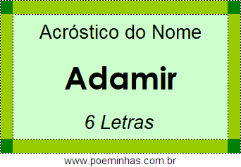 Acróstico de Adamir