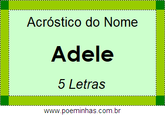 Acróstico de Adele
