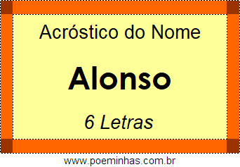 Acróstico de Alonso