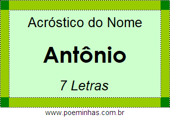 Acróstico de Antônio