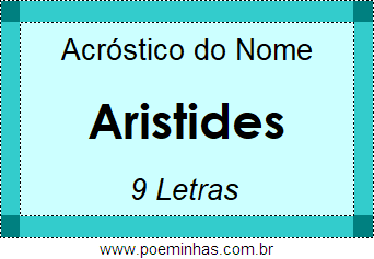 Acróstico de Aristides