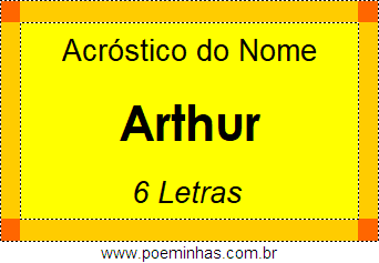 Acróstico de Arthur