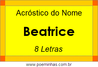 Acróstico de Beatrice