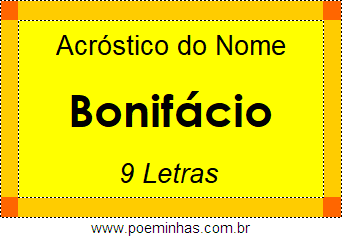 Acróstico de Bonifácio