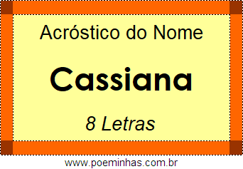 Acróstico de Cassiana