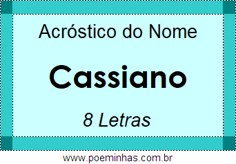 Acróstico de Cassiano