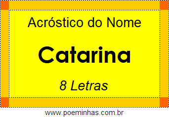 Acróstico de Catarina