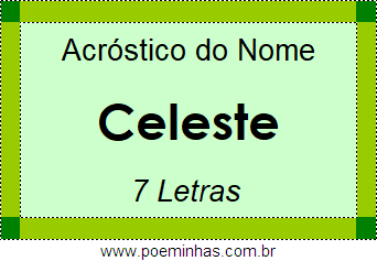 Acróstico de Celeste