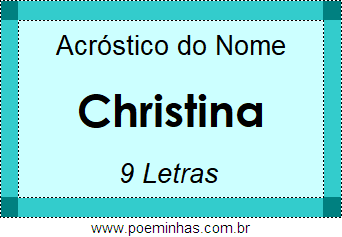 Acróstico de Christina