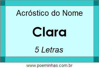 Acróstico de Clara