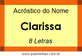 Acróstico de Clarissa