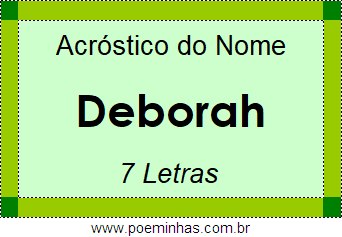 Acróstico de Deborah