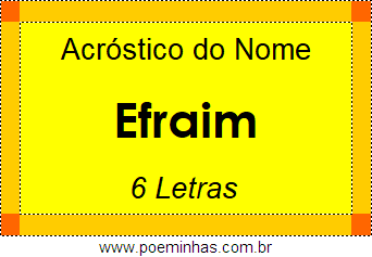 Acróstico de Efraim