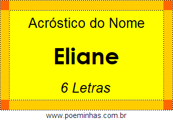 Acróstico de Eliane
