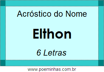 Acróstico de Elthon