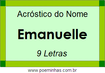 Acróstico de Emanuelle