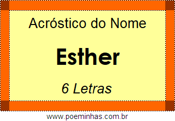 Acróstico de Esther