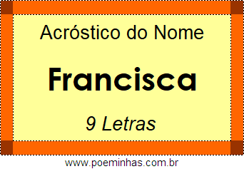 Acróstico de Francisca