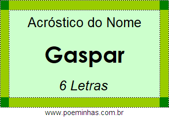 Acróstico de Gaspar