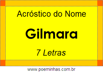 Acróstico de Gilmara