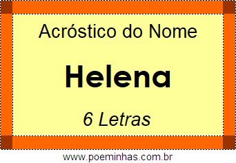 Acróstico de Helena