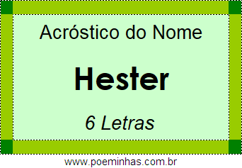 Acróstico de Hester