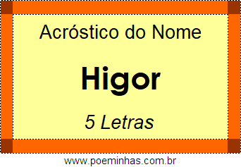 Acróstico de Higor
