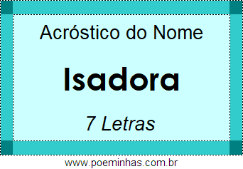 Acróstico de Isadora