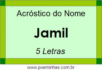 Acróstico de Jamil