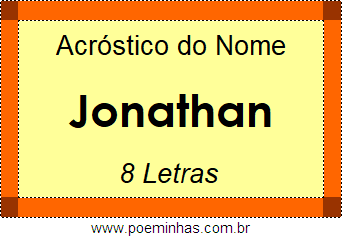 Acróstico de Jonathan