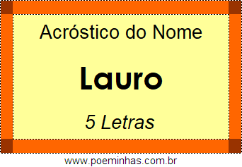Acróstico de Lauro