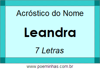 Acróstico de Leandra