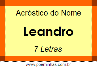 Acróstico de Leandro