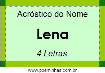Acróstico de Lena