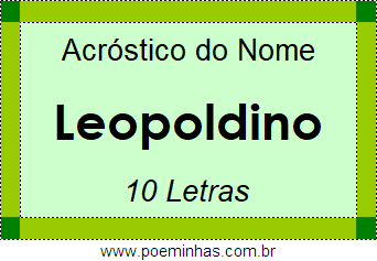 Acróstico de Leopoldino