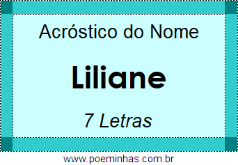 Acróstico de Liliane
