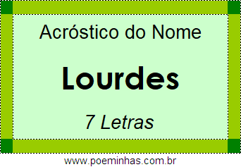 Acróstico de Lourdes