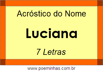 Acróstico de Luciana