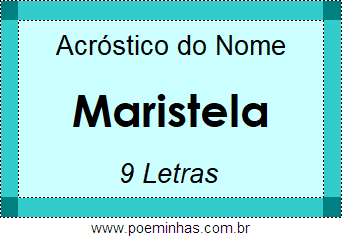 Acróstico de Maristela