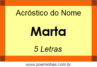 Acróstico de Marta