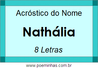 Acróstico de Nathália