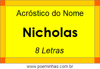 Acróstico de Nicholas