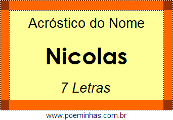 Acróstico de Nicolas