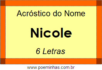 Acróstico de Nicole
