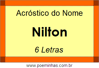 Acróstico de Nilton